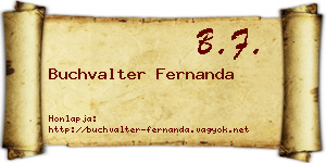 Buchvalter Fernanda névjegykártya